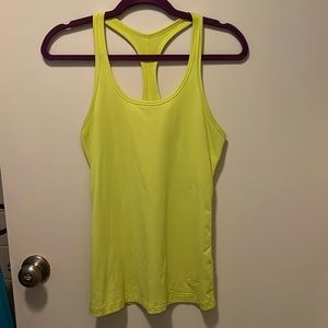 Neon yellow Nike sports tank.